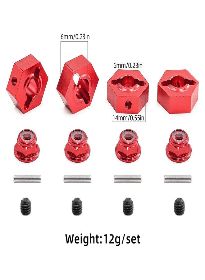 POLANTA 4Pcs Aluminum Alloy 14mm Wheel Hex Hub Adaptor with 4pcs M4 Flanged Lock Nut for Arrma 3S BLX Vorteks Senton Granite Big Rock Upgrade Parts,Replace ARAC9742/ARAC9699 - Image 5